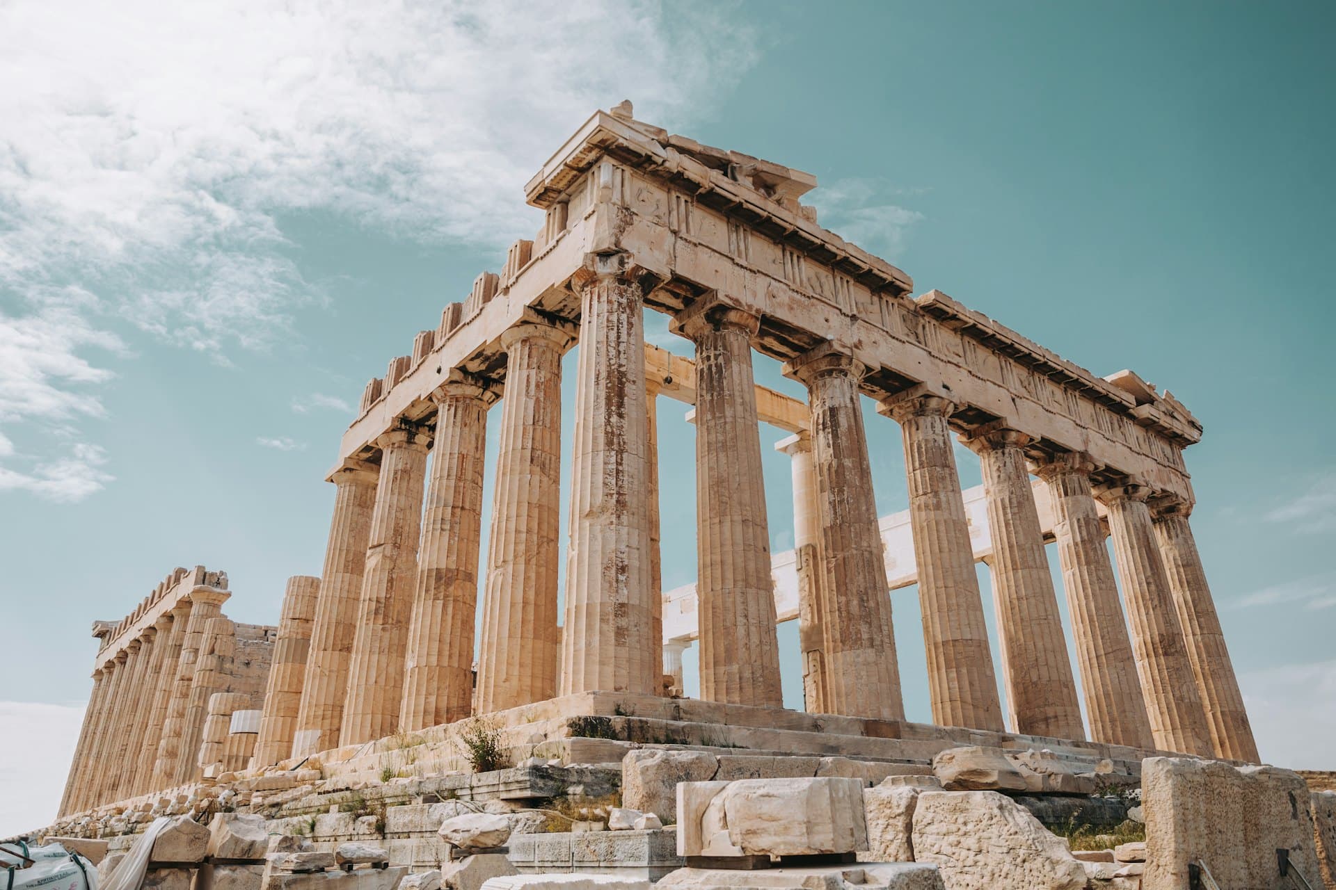 The Parthenon on the Acropolis of Athens against a clear sky